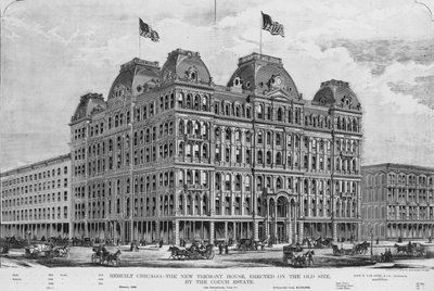 The New Tremont House, illustration from Land Owner, March 1873 supplement by American School